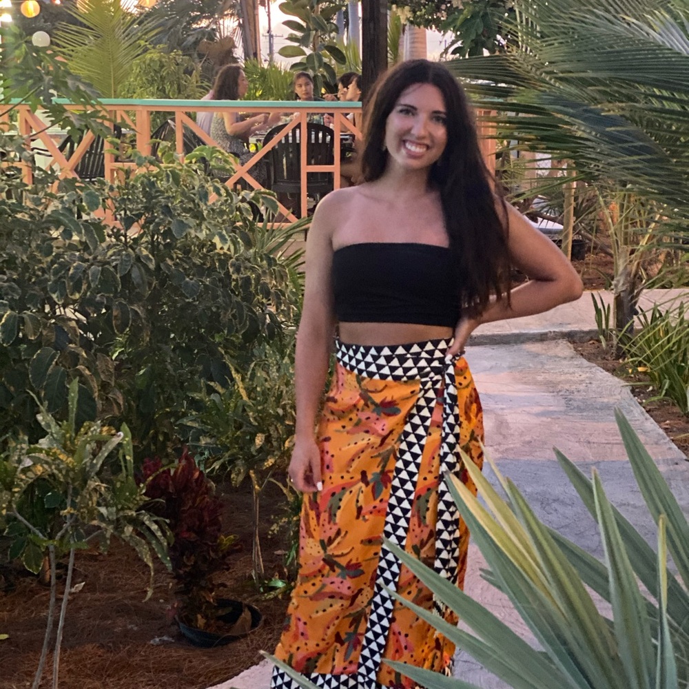 Farm Rio for Anthropologie midi skirt
